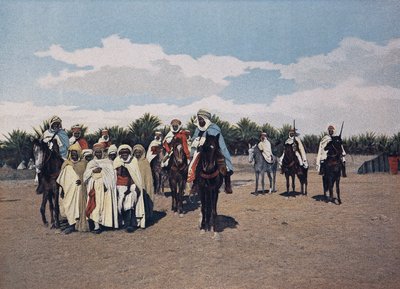 Arab Prisoners: A Convoy of Arab Prisoners is Taken in Front of the Agha Under the Escort of Dairo Commanded by a Spahi - in Military Album - Spahis by French School