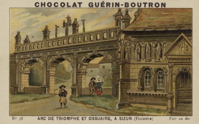 Triumphal Arch and Ossuary, Sizun, Finistere by French School