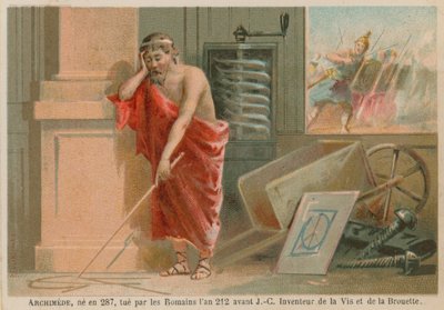 Archimedes, Greek scientist, mathematician and inventor of the 3rd Century BC by French School