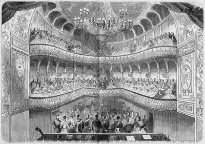 Interior View of the Theatre of the Palace of Fontainebleau. Engraving in Le Monde Illustré n°61 of 12 June 1858 by French School