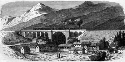 View of the Bellegarde Viaduct on the Railway Line Connecting Lyon to Geneva by French School