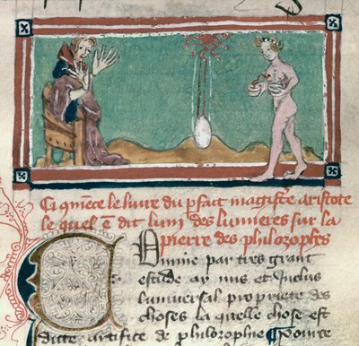 Aristotle and the Philosophers Stone, from a collection of occult texts by French School
