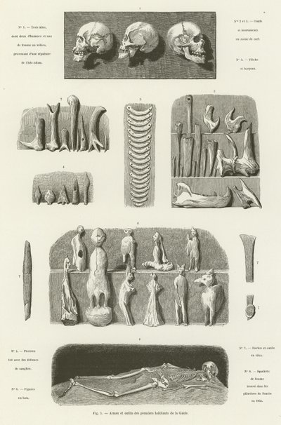 Weapons and Tools of the First Inhabitants of Gaul by French School
