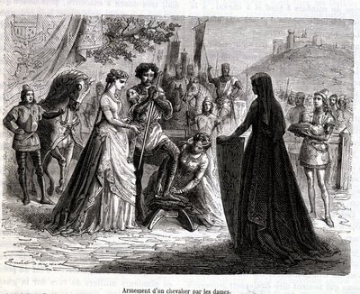 Arming a Knight by Ladies in the 11th Century - in 