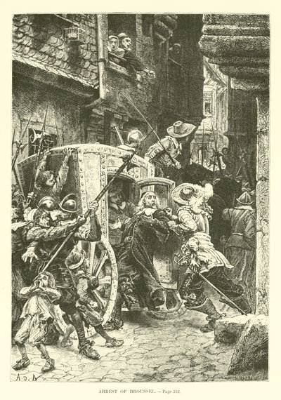 Arrest of Broussel by French School
