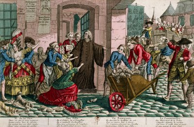 Arrest of Prostitutes by the Police in Paris, c.1759 by French School