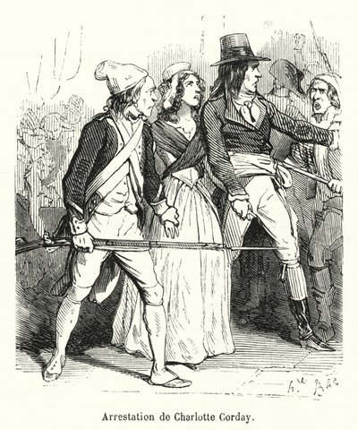 Arrestation de Charlotte Corday by French School