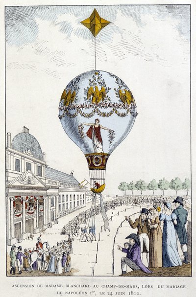 Ascension of Madame de Blanchard to Champs-de-Mars, at the Wedding of Napoleon 1st, June 24 by French School