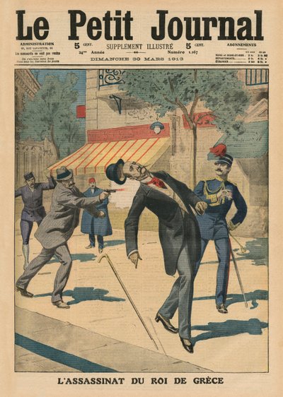 Assassination of George I, King of Greece, front cover illustration from 