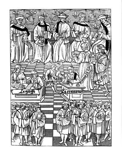 Assembly of the Provostship of the Merchants of Paris, after a Woodcut in Ordannances Royaux de la Jurisdiction de la Prevote de Marchands et Eschevinage de la Ville de Paris by Jacques Nyverd by French School