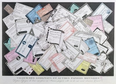 Assignats and Other Examples of Paper Money from 1789 to 1797 by French School