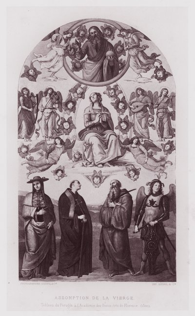 Assumption of the Virgin, Painting by Perugino at the Academy of Fine Arts in Florence by French School