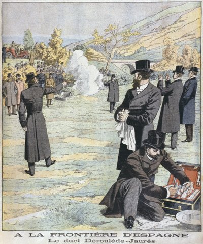 At the Spanish frontier, duel between Paul Deroulede and Jean Jaures by French School