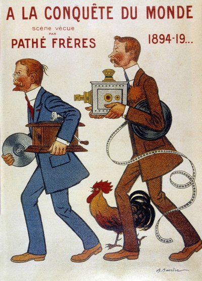 At the conquest of the world: scene lived by Pathe Freres by French School