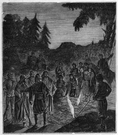 Ateshgah of Baku - fire worshippers temple in Azerbaijan - Engraving in 