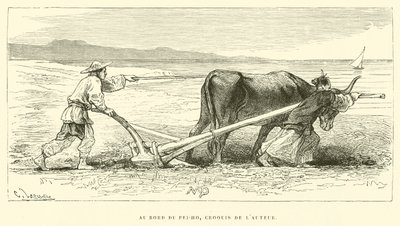 By the Pei-Ho, Sketch by the Author by French School
