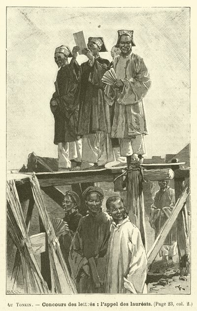 In Tonkin (engraving) by French School