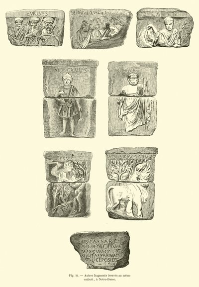 Other Fragments Found in the Same Place, at Notre-Dame by French School