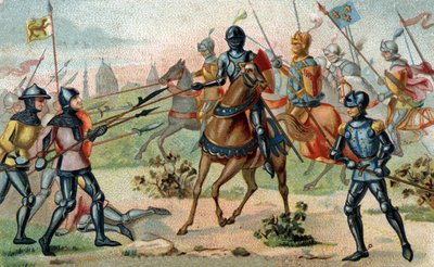 Battle of Rosebecque on 27 November 1382 by French School