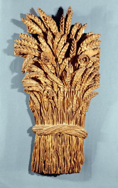 Bakers sign with ears of wheat and flowers of the field by French School