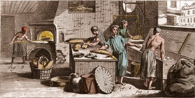 Bakery - A Bakery - The Great Encyclopedie, ou Dictionnaire Raisonne des Sciences, des Arts et des Metiers by Denis Diderot and Jean d