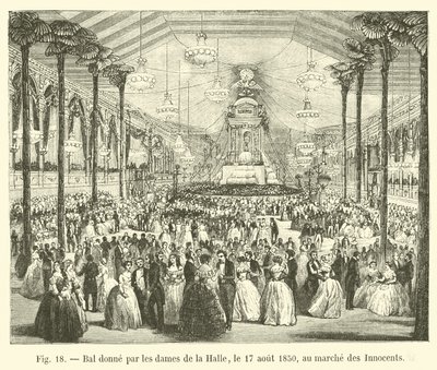 Ball given by the ladies of the Hall, August 17, 1850, at the Innocents Market by French School