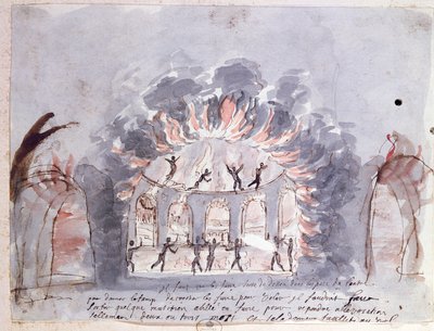 Ballet scene, depicting the Furies, late 17th century by French School