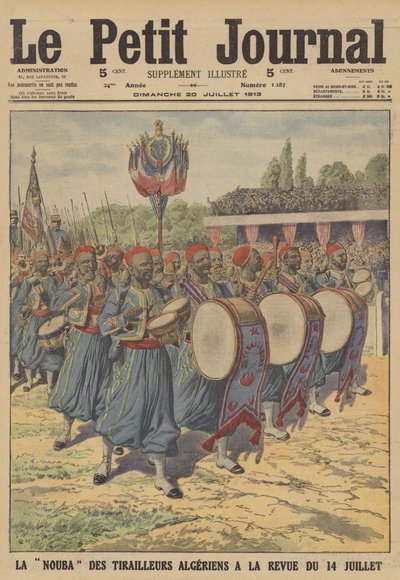 Band of the Algerian tirailleurs marching in the Bastille Day military parade in Paris by French School