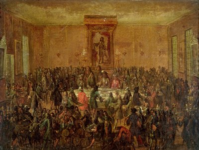 Banquet Given in Honour of Louis XIV (1638-1715) by the Corps Municipal at the Hotel-de-Ville, c.1680 by French School