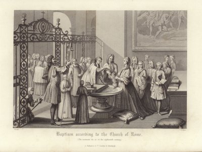 Baptism according to the Church of Rome by French School