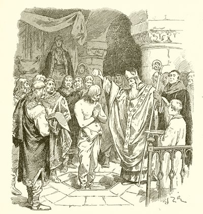 Baptism of Clovis by French School