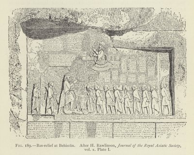 Bas-Relief at Behistun by French School