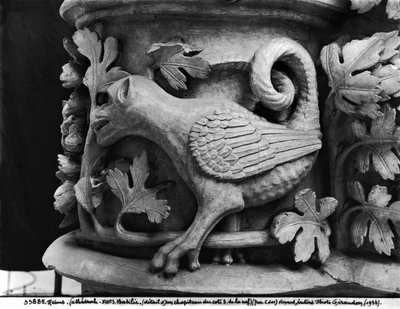 Basilisk, capital from Cathedral of Notre Dame at Reims (plaster cast from stone) by French School