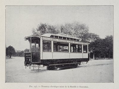 Bastille-Charenton electric tramway - in 