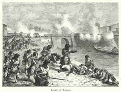 Battle of Toulouse (engraving) by French School