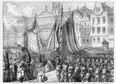 Batavian Revolution - Batavian Revolution (1780-1798) - The French General Jean Charles Pichegru (1761-1804) enters Amsterdam with his army - Entry of the French troops in Amsterdam, January 20 by French School