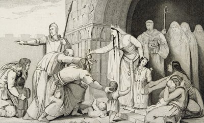 Bathilda Gives Money to the Poor, from 