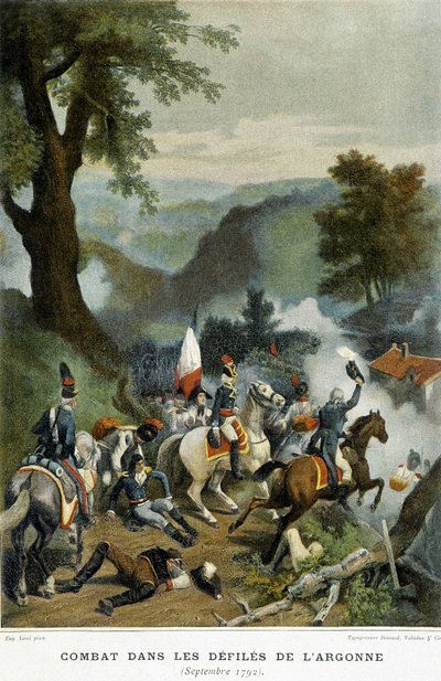 Battle in the Argonne defiles. It was during this campaign that Dumouriez won Valmy