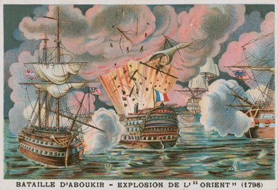 Battle of Aboukir Bay, 1798 by French School
