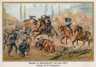 Battle of Beaumont by French School