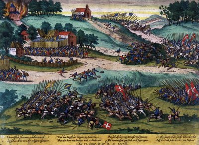 Battle of Cognac in 1568 (War of Religions) by French School