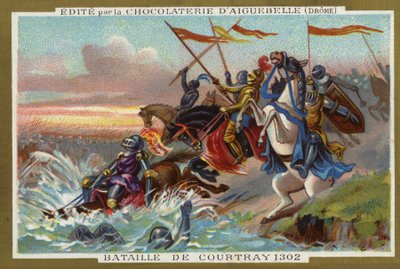 Battle of Courtrai in 1302 by French School