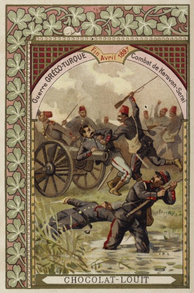 Battle of Karavan-Serai, Greco-Turkish War, April 1897 by French School