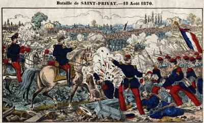 Battle of Saint-Privat on August 18 by French School