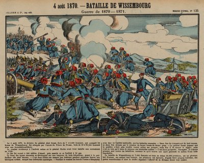 Battle of Wissembourg, Franco-Prussian War, 4 August 1870 by French School