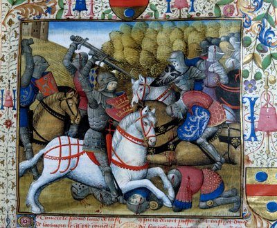 Battle of Knights by French School