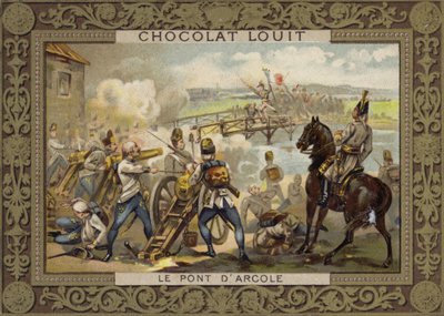 Battle of the Bridge of Arcole, Italy, 1796 by French School