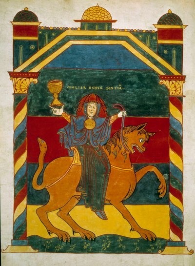 Beast and Woman, Sitting on Her, Rich Prostitute by French School