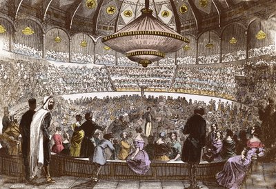 Berlioz conducts his concert on 19 January 1845 at Cirque Olympique in Paris - Hector Berlioz, in the hall of the Olympic Circus of the Champs Elysees in Paris by French School