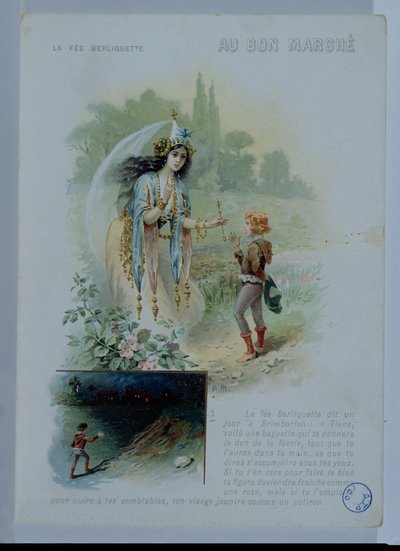 Berliquette the fairy, advertisement for Le Bon Marche, c.1900 by French School
